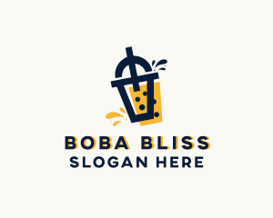 Boba - Boba Milk Tea Drink logo design