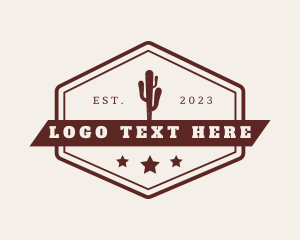 Western - Cactus Desert Signage logo design