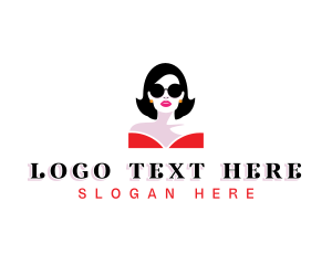 Sunglasses - Beauty Fashion Girl logo design