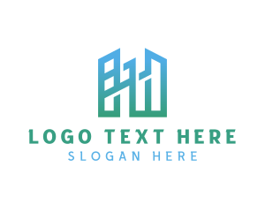 Building - Geometric Building Architecture logo design