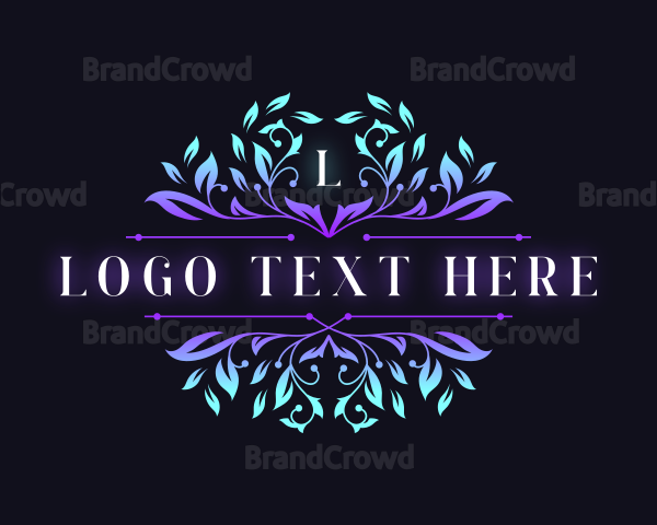 Floral Leaf Ornament Logo