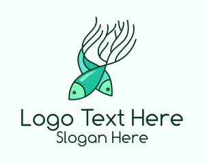 Seaweed Coral Fish Logo