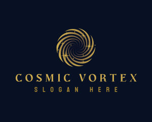 Cosmic Vortex Galaxy logo design