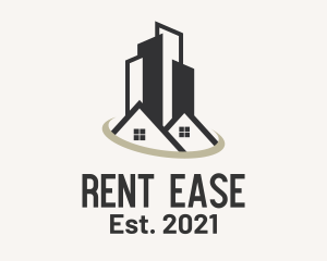 Renting - Home Building Realty logo design