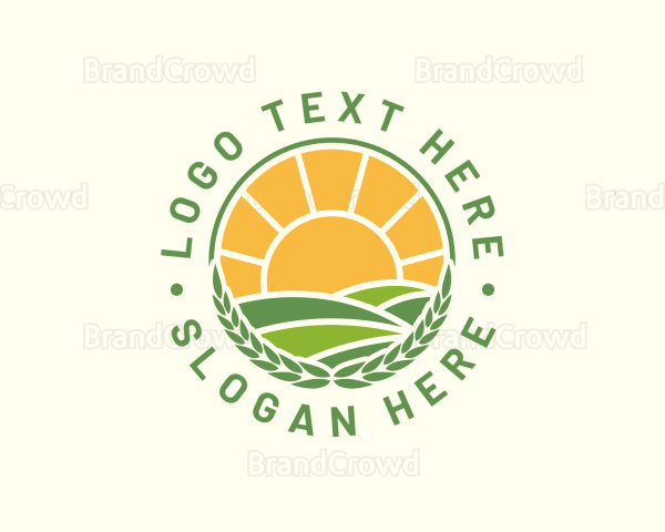 Sunny Agriculture Field Logo