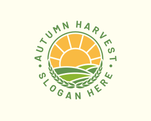 Sunny Agriculture Field logo design