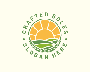 Sunny Agriculture Field logo design