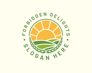 Sunny Agriculture Field logo design