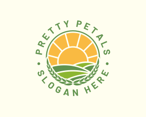 Sunny Agriculture Field logo design