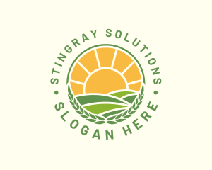 Sunny Agriculture Field logo design