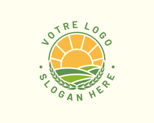Sunny Agriculture Field logo design