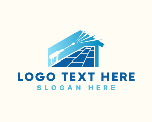 Tiles - Pressure Washer Cleaning Floor logo design