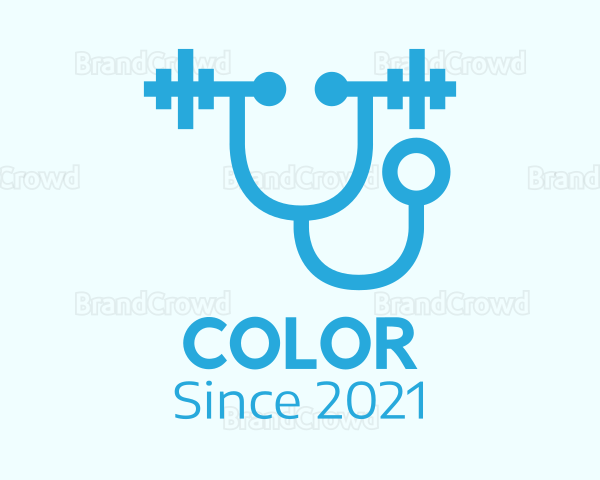 Blue Medical Stethoscope Logo