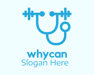 Blue Medical Stethoscope  Logo