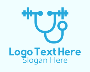 Blue Medical Stethoscope  Logo