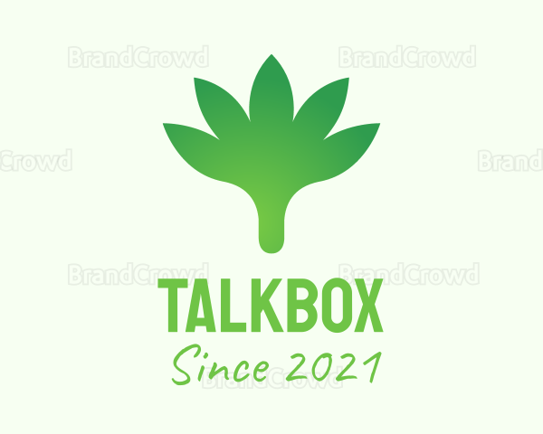 Gradient Cannabis Leaf Logo