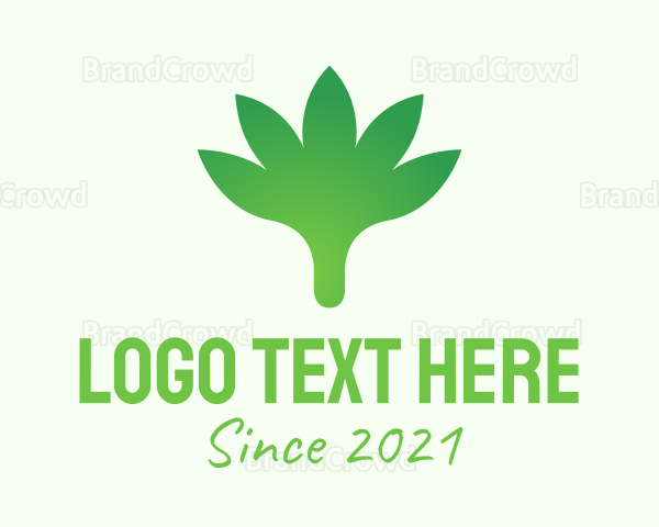 Gradient Cannabis Leaf Logo