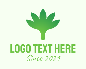 Hemp - Gradient Cannabis Leaf logo design