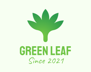 Gradient Cannabis Leaf logo design