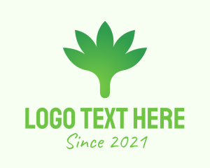 Herbal Medicine - Gradient Cannabis Leaf logo design