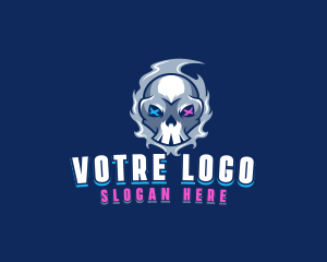 Smoke - Skull Spooky Gaming logo design