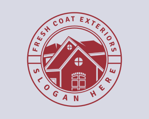Exterior - House Realty Badge logo design