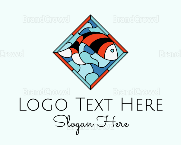 Fish Plate Stained Glass Logo