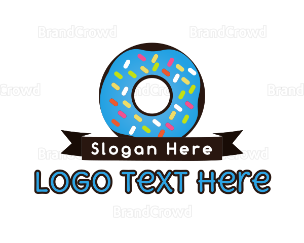 Sweet Donut Ribbon Logo