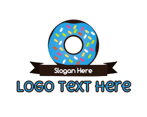 Food Chain - Sweet Donut Ribbon logo design