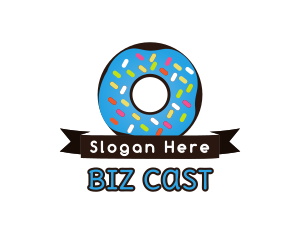 Sweet Donut Ribbon Logo