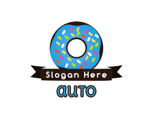 Sweet Donut Ribbon Logo