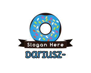 Sweet Donut Ribbon Logo