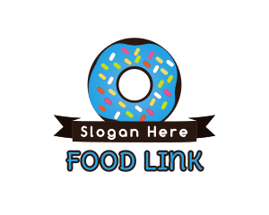 Sweet Donut Ribbon logo design