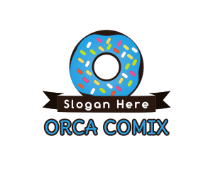 Doughnut - Sweet Donut Ribbon logo design