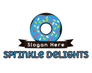 Sweet Donut Ribbon logo design