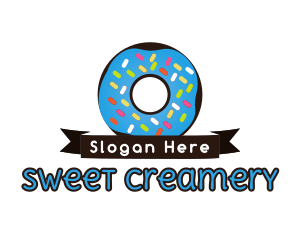 Sweet Donut Ribbon logo design