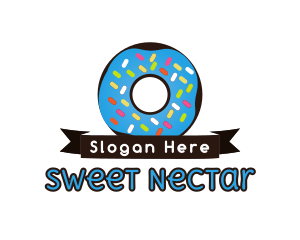 Sweet Donut Ribbon logo design