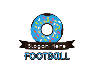 Donuts - Sweet Donut Ribbon logo design