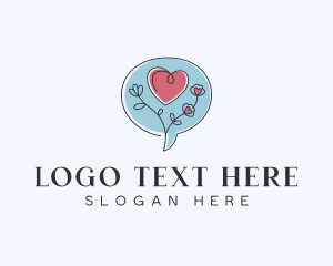 Mental Health - Psychology Heart Therapy logo design