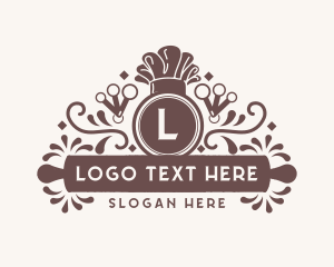 Rolling Pin - Pastry Baker Toque logo design