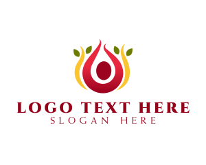 Leaf - Wellness Yoga Person logo design