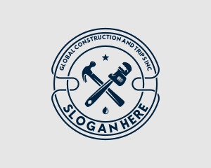 Hammer - Plumber Wrench Hammer logo design