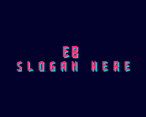 Neon Glitch Business Logo