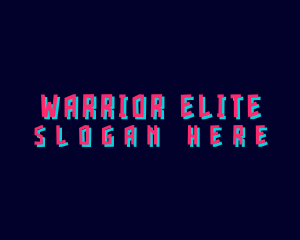 Neon Glitch Business Logo