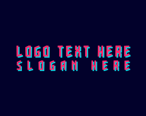 Entrepreneur - Neon Glitch Business logo design