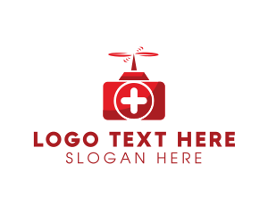 Healthcare - First Aid Kit Drone logo design