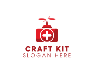 Kit - First Aid Kit Drone logo design