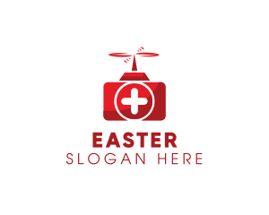 Medical Center - First Aid Kit Drone logo design