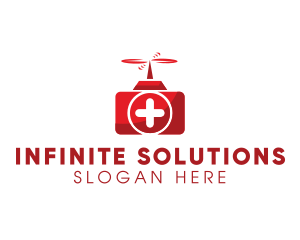 Medication - First Aid Kit Drone logo design