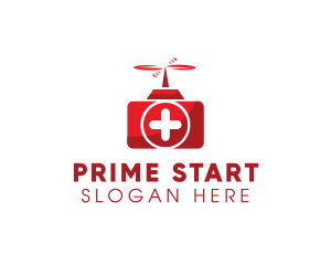 First - First Aid Kit Drone logo design